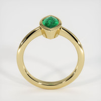 0.92 Ct. Emerald Ring, 18K Yellow Gold 3