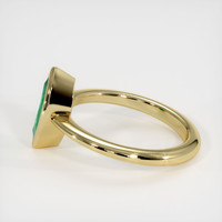 0.92 Ct. Emerald Ring, 18K Yellow Gold 4