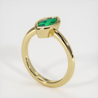 1.02 Ct. Emerald  Ring - 18K Yellow Gold