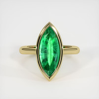 3.07 Ct. Emerald Ring, 18K Yellow Gold 1