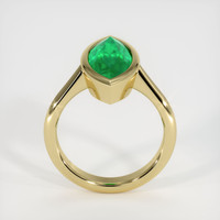 3.07 Ct. Emerald Ring, 18K Yellow Gold 3