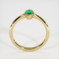 0.31 Ct. Emerald  Ring - 18K Yellow Gold