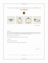 Emerald Ring 0.47 Ct., 18K Yellow Gold Appraisal