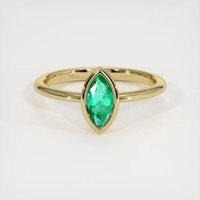 0.47 Ct. Emerald  Ring - 18K Yellow Gold