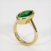 3.06 Ct. Emerald  Ring - 18K Yellow Gold