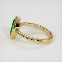 0.91 Ct. Emerald Ring, 18K Yellow Gold 4