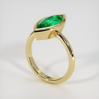 2.39 Ct. Emerald Ring, 18K Yellow Gold 2