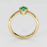 0.50 Ct. Emerald Ring, 18K Yellow Gold 3