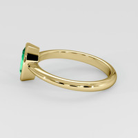 0.50 Ct. Emerald Ring, 18K Yellow Gold 4