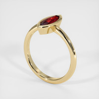 1.13 Ct. Ruby Ring, 18K Yellow Gold 2