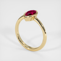 1.24 Ct. Ruby Ring, 18K Yellow Gold 2