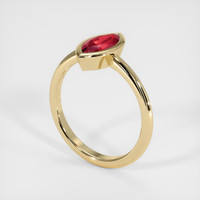 1.31 Ct. Ruby Ring, 18K Yellow Gold 2