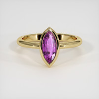 1.81 Ct. Purple Sapphire Ring, 18K Yellow Gold 1