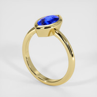 2.07 Ct. Blue Sapphire Ring, 18K Yellow Gold 2