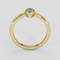 0.48 Ct. Green Sapphire Ring, 18K Yellow Gold 3