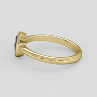 0.97 Ct. Bluish Green Sapphire Ring, 18K Yellow Gold 4