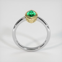 0.91 Ct. Emerald Ring, 18K Yellow & White 3