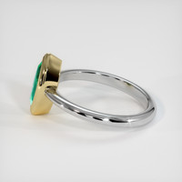 0.91 Ct. Emerald Ring, 18K Yellow & White 4