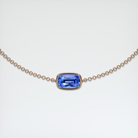 1.00 Ct.Tw. Blue Sapphire Bracelet, 14K Rose Gold 1