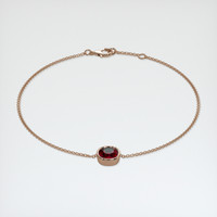 1.31 Ct.Tw. Ruby Bracelet, 14K Rose Gold 2