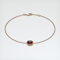 <span>1.31</span>&nbsp;<span class="tooltip-light">Ct.Tw.<span class="tooltiptext">Total Carat Weight</span></span> Ruby Bracelet, 14K Rose Gold 2