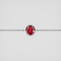 <span>0.76</span> <span class="tooltip-light">Ct.Tw.<span class="tooltiptext">Total Carat Weight</span></span> Red Spinel Bracelet, 14K White Gold 1