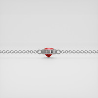 <span>0.76</span> <span class="tooltip-light">Ct.Tw.<span class="tooltiptext">Total Carat Weight</span></span> Red Spinel Bracelet, 14K White Gold 4
