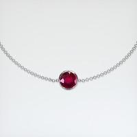 <span>1.56</span>&nbsp;<span class="tooltip-light">Ct.Tw.<span class="tooltiptext">Total Carat Weight</span></span> Ruby Bracelet, 14K White Gold 1