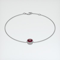 <span>1.56</span>&nbsp;<span class="tooltip-light">Ct.Tw.<span class="tooltiptext">Total Carat Weight</span></span> Ruby Bracelet, 14K White Gold 2