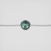 <span>1.83</span> <span class="tooltip-light">Ct.Tw.<span class="tooltiptext">Total Carat Weight</span></span> Greenish Blue Sapphire Bracelet, 14K White Gold 1