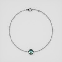 <span>1.83</span> <span class="tooltip-light">Ct.Tw.<span class="tooltiptext">Total Carat Weight</span></span> Greenish Blue Sapphire Bracelet, 14K White Gold 3