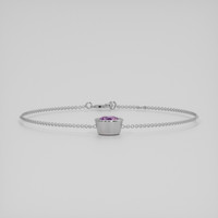 <span>2.65</span> <span class="tooltip-light">Ct.Tw.<span class="tooltiptext">Total Carat Weight</span></span> Pinkish Purple Sapphire Bracelet, 14K White Gold 2