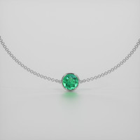 0.73 Ct.Tw. Emerald Bracelet, 18K White Gold 1