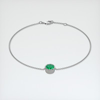 1.02 Ct.Tw. Emerald Bracelet, 18K White Gold 2