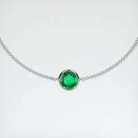 <span>1.25</span>&nbsp;<span class="tooltip-light">Ct.Tw.<span class="tooltiptext">Total Carat Weight</span></span> Emerald Bracelet, 18K White Gold 1