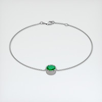 <span>1.25</span>&nbsp;<span class="tooltip-light">Ct.Tw.<span class="tooltiptext">Total Carat Weight</span></span> Emerald Bracelet, 18K White Gold 2