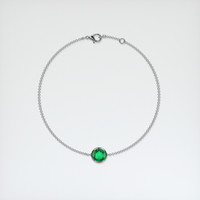 <span>1.25</span>&nbsp;<span class="tooltip-light">Ct.Tw.<span class="tooltiptext">Total Carat Weight</span></span> Emerald Bracelet, 18K White Gold 3