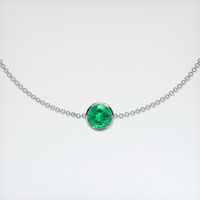 <span>1.02</span>&nbsp;<span class="tooltip-light">Ct.Tw.<span class="tooltiptext">Total Carat Weight</span></span> Emerald Bracelet, 18K White Gold 1