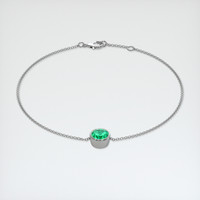 1.02 Ct.Tw. Emerald Bracelet, 18K White Gold 2