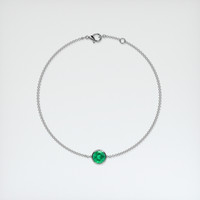 <span>1.02</span>&nbsp;<span class="tooltip-light">Ct.Tw.<span class="tooltiptext">Total Carat Weight</span></span> Emerald Bracelet, 18K White Gold 3