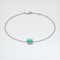 1.25 Ct.Tw. Gemstone Bracelet, 18K White Gold 2
