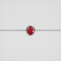 <span>0.76</span> <span class="tooltip-light">Ct.Tw.<span class="tooltiptext">Total Carat Weight</span></span> Red Spinel Bracelet, 18K White Gold 1