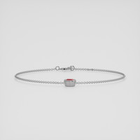 <span>0.76</span> <span class="tooltip-light">Ct.Tw.<span class="tooltiptext">Total Carat Weight</span></span> Red Spinel Bracelet, 18K White Gold 2