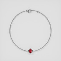 <span>0.76</span> <span class="tooltip-light">Ct.Tw.<span class="tooltiptext">Total Carat Weight</span></span> Red Spinel Bracelet, 18K White Gold 3