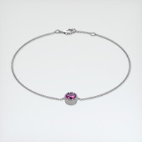 0.88 Ct.Tw. Gemstone Bracelet, 18K White Gold 2