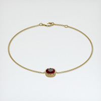 <span>1.31</span>&nbsp;<span class="tooltip-light">Ct.Tw.<span class="tooltiptext">Total Carat Weight</span></span> Ruby Bracelet, 14K Yellow Gold 2