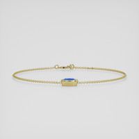 <span>1.00</span> <span class="tooltip-light">Ct.Tw.<span class="tooltiptext">Total Carat Weight</span></span> Blue Sapphire Bracelet, 18K Yellow Gold 2