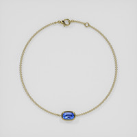 <span>1.00</span>&nbsp;<span class="tooltip-light">Ct.Tw.<span class="tooltiptext">Total Carat Weight</span></span> Blue Sapphire Bracelet, 18K Yellow Gold 3