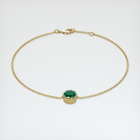 <span>1.04</span>&nbsp;<span class="tooltip-light">Ct.Tw.<span class="tooltiptext">Total Carat Weight</span></span> Emerald Bracelet, 18K Yellow Gold 2