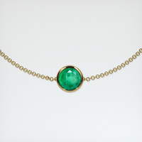 <span>1.28</span>&nbsp;<span class="tooltip-light">Ct.Tw.<span class="tooltiptext">Total Carat Weight</span></span> Emerald Bracelet, 18K Yellow Gold 1